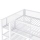 preview thumbnail 9 of 7, Creative Structure Full Size Metal Loft Bed Kids Bed with 4-Tier Shelves and Storage, White