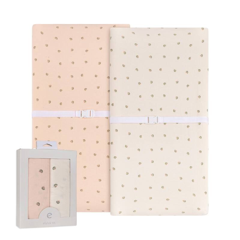 Ely's & Co. Baby Fitted Changing Pad Cover - Cradle Sheet Set - 2 Pack - 32" x 16" - Vintage Floral