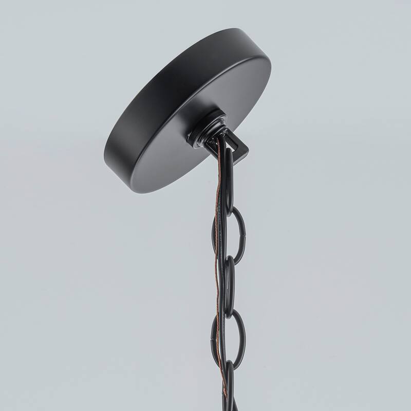 Farmhouse 4-Light Lantern Glass Chandelier