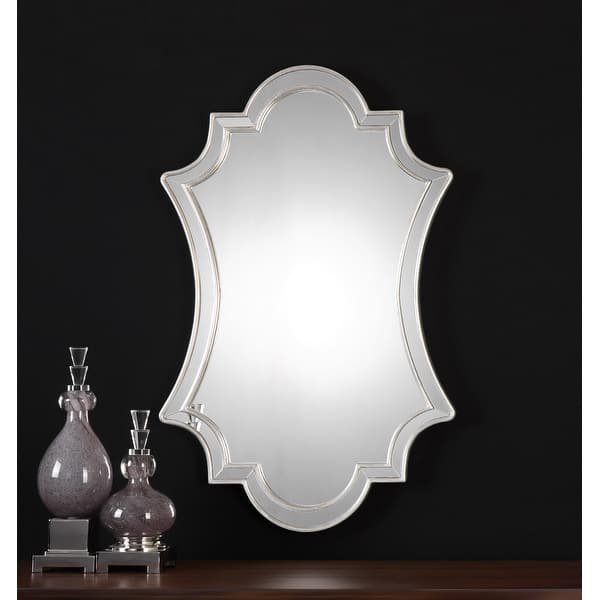 slide 2 of 5, Uttermost Elara Decorative Antiqued Wall Mirror - Antique Silver - 27x43x1.125
