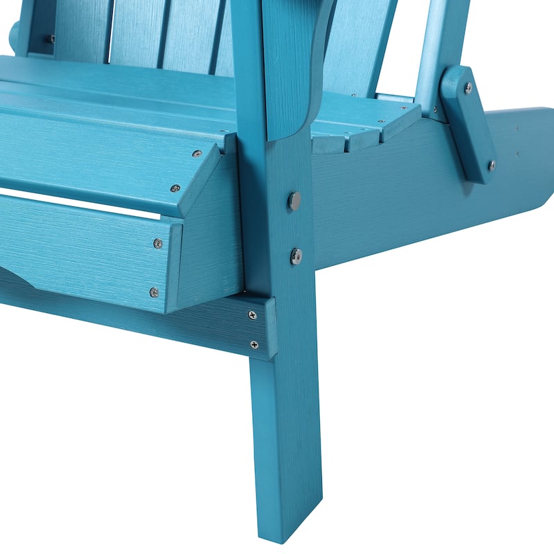 Haven Folding Poly Resin Plastic Adirondack Chair