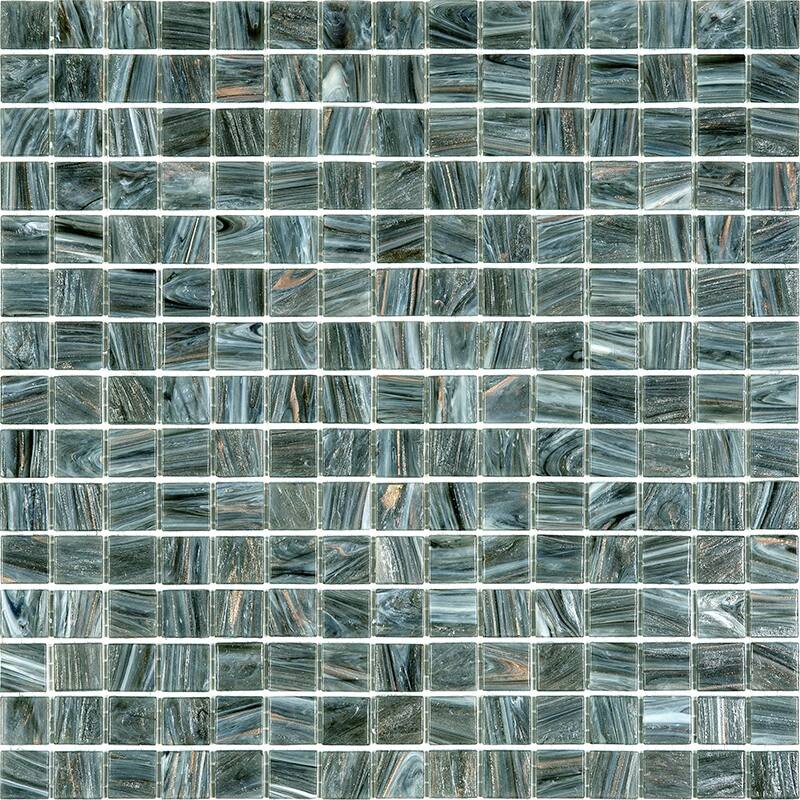 Apollo tile 12" x 12" Celestial Glossy Cosmic Gray Glass Tile (20 sq ft/case) - 20 Pack