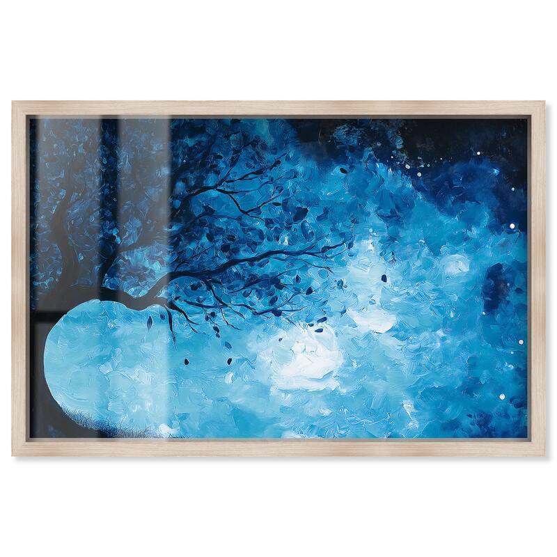 Fire and Ice Tree II Shadowbox by Art Remedy - Natural - 36" x 24"