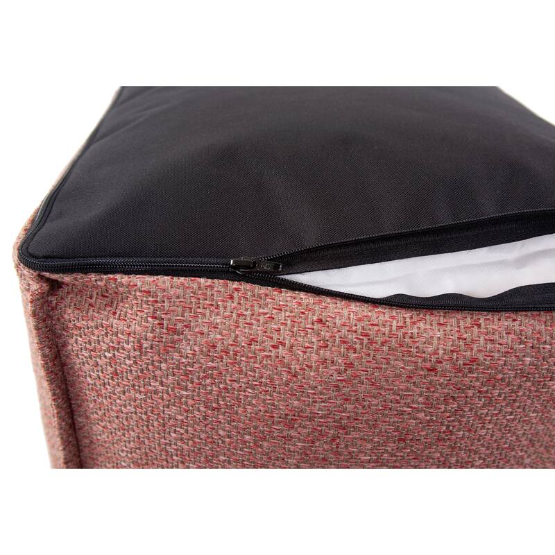 Allan Andrews Square Pouf Panama Rose