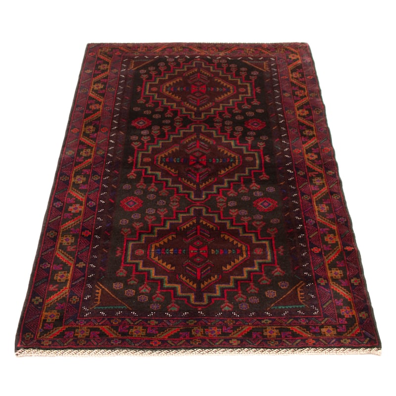 Teimani Black Rug 3'9" x 7'0" - 3'9 x 7'0