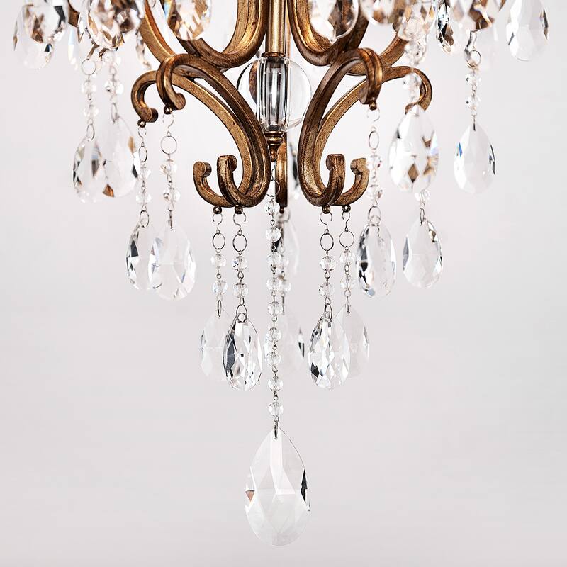 KAWOTI 6-Light Drum Glass Chandelier Pendant Lights