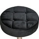 preview thumbnail 16 of 14, HOMCOM Round Vanity Stool with Height Adjustable Lift, Luxury Style Upholstery and Swivel Seat and Wheels - 13.75"x13.75"x24"