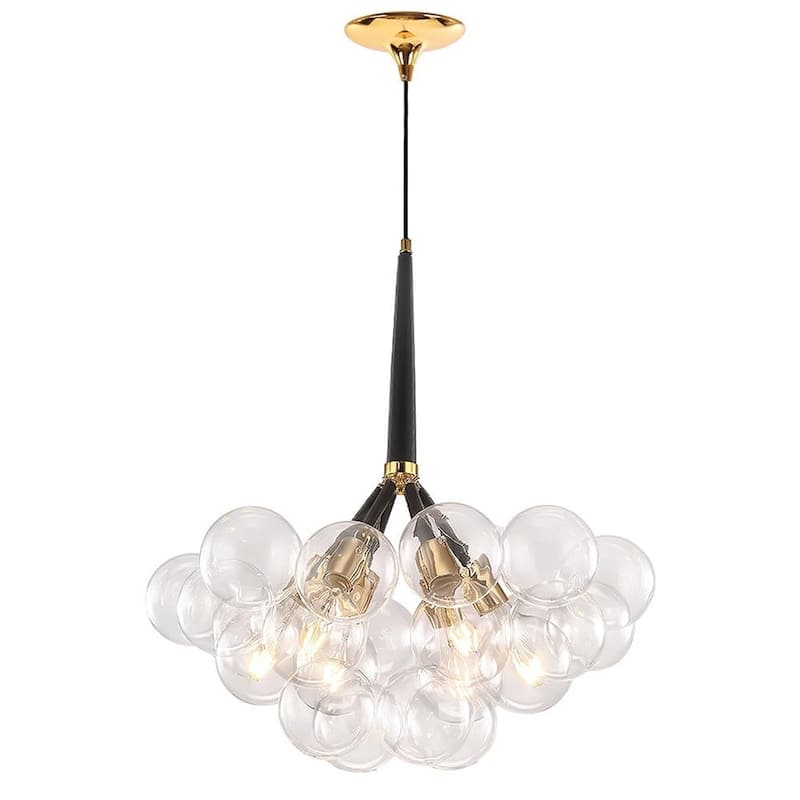 Contemporary Clear Glass Globe Bubble Chandelier