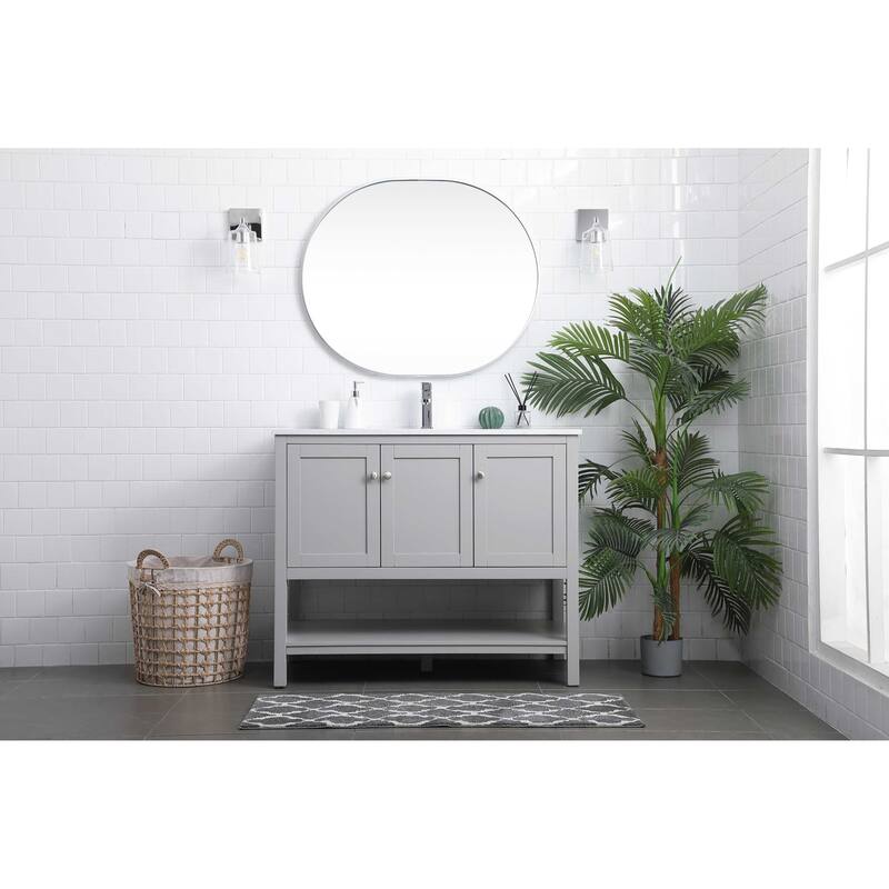 Elegant Lighting VF22242 Heath 42" Free Standing Single Basin Vanity