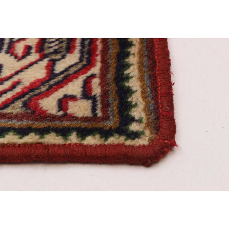 ECARPETGALLERY Hand-knotted Andelz Red Wool Rug - 2'6 x 9'10