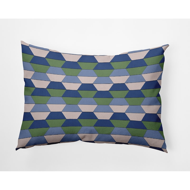 Hex Pattern Indoor/Outdoor Throw Pillow - Nautical Navy - 14" x 20"