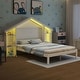 preview thumbnail 34 of 40, Wooden platform bed in house shape