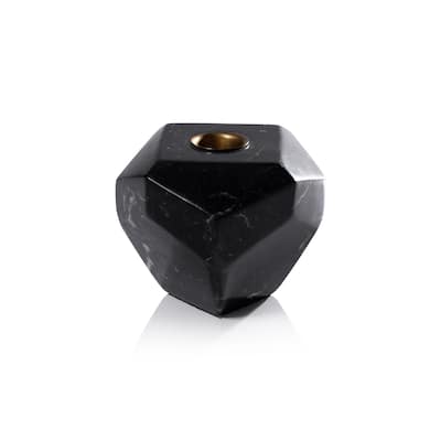 Pentagon Marble Taper Candle Holder