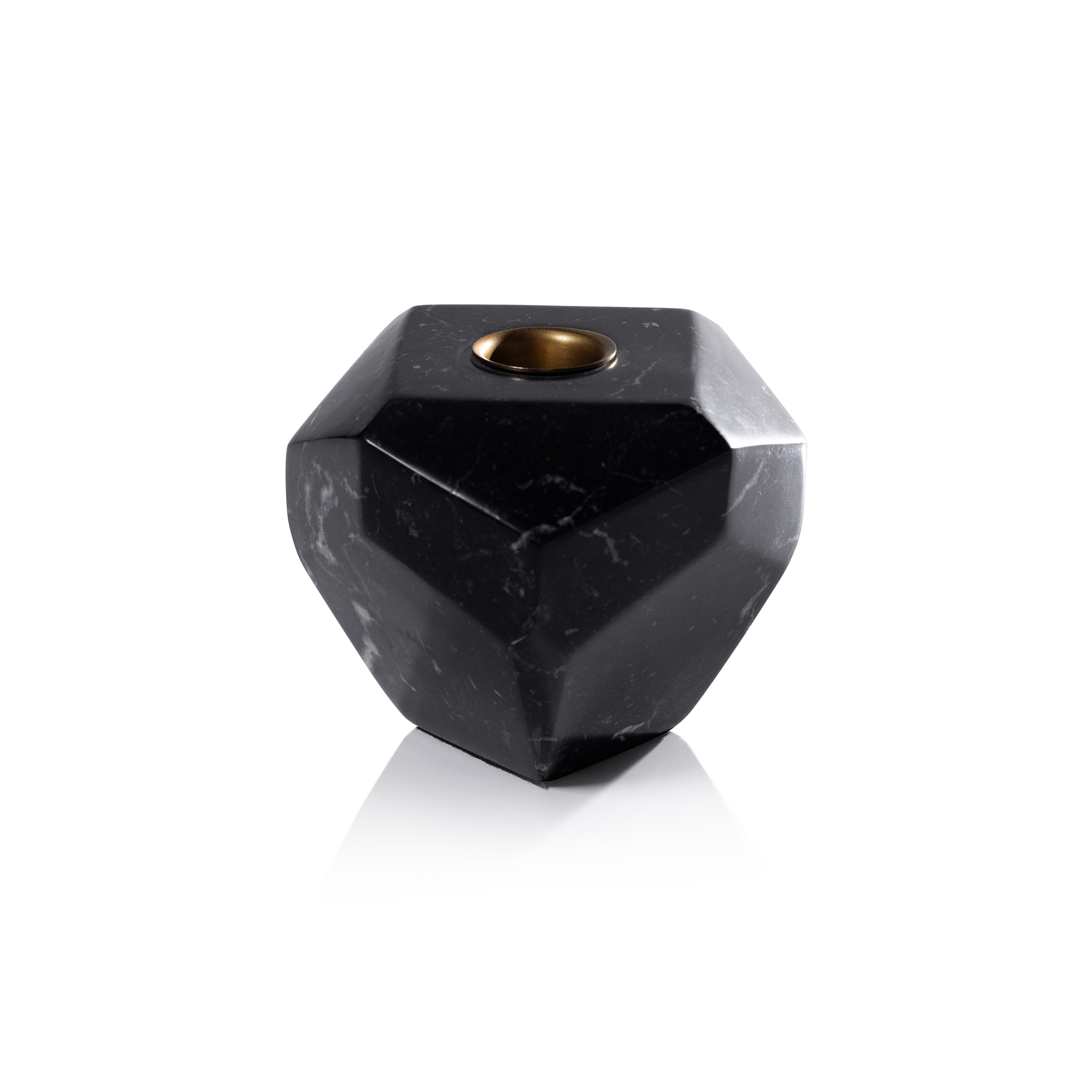 Pentagon Marble Taper Candle Holder
