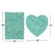 Home Weavers Bellflower Collection Absorbent Cotton 2 Piece Set Machine Washable Bath Rug
