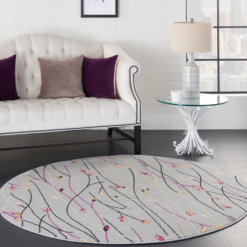Nourison Grafix Floral Botanical Transitional Area Rug