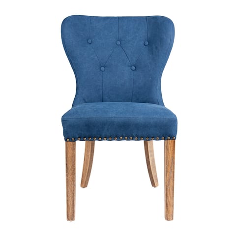 Blue Upholstered Dining Chairs (Set of 2)