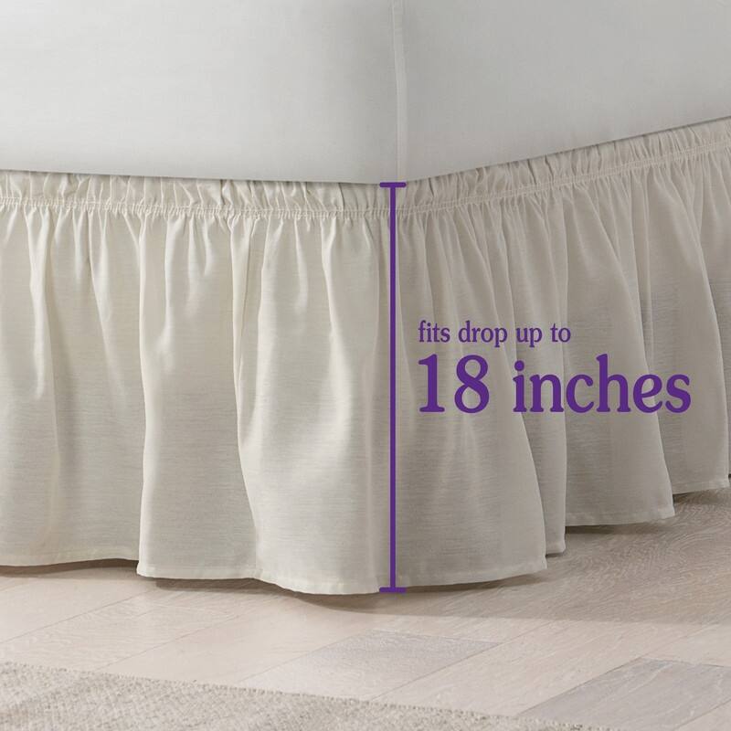 EasyFit Wrap Around Solid Ruffled Bed Skirt