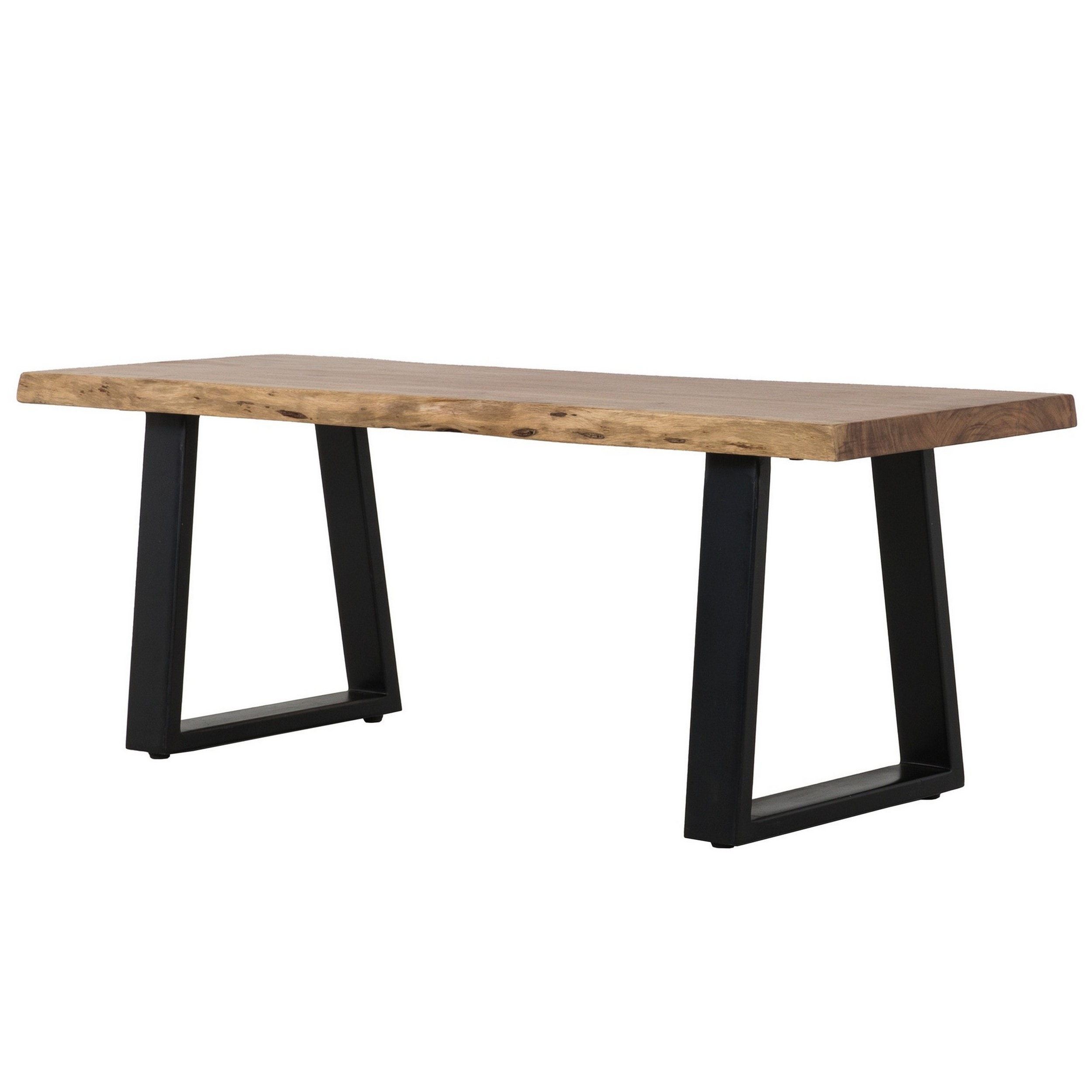 Dining bench with clearance black legs