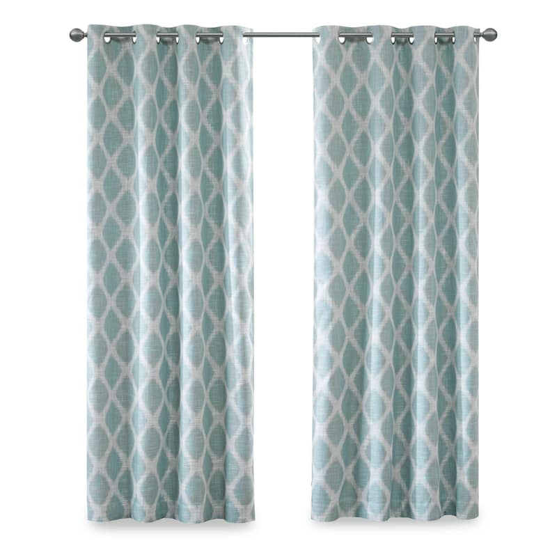 SunSmart Kagen Printed Ikat Blackout Curtain Panel