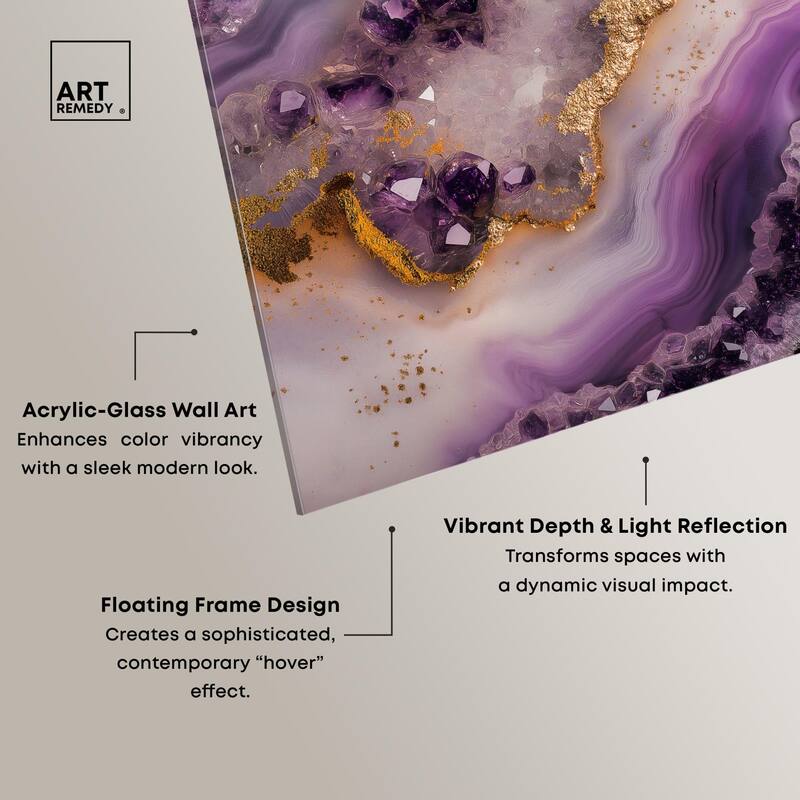 Amethystine Dream I Acrylic by Art Remedy, Ready to Hang