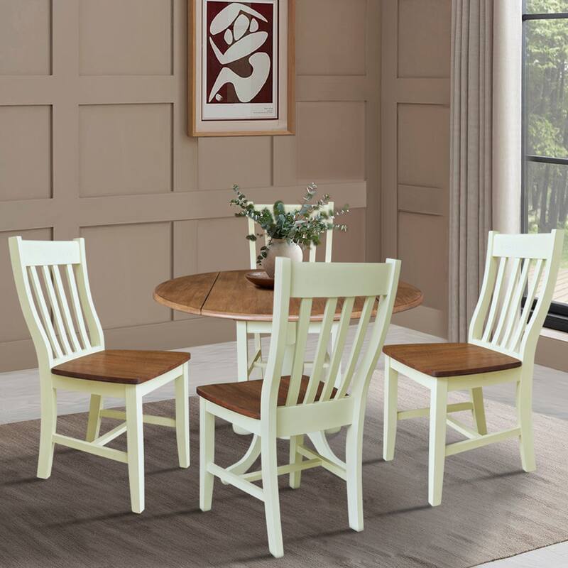42" Dual Drop Leaf Dining Table with Chairs