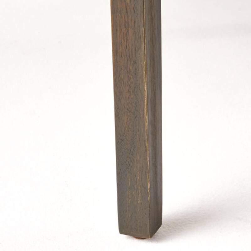 Roomfitters Set of 2 Solid Acacia Wood Dining Chairs with Water-Resistant Cushions, Cream