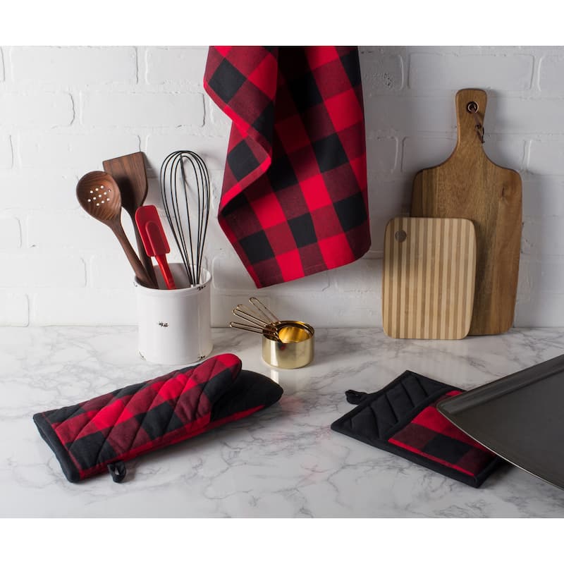 Design Imports Buffalo Check Dishtowel Set of 3 (30 inches long x 20 inches wide)