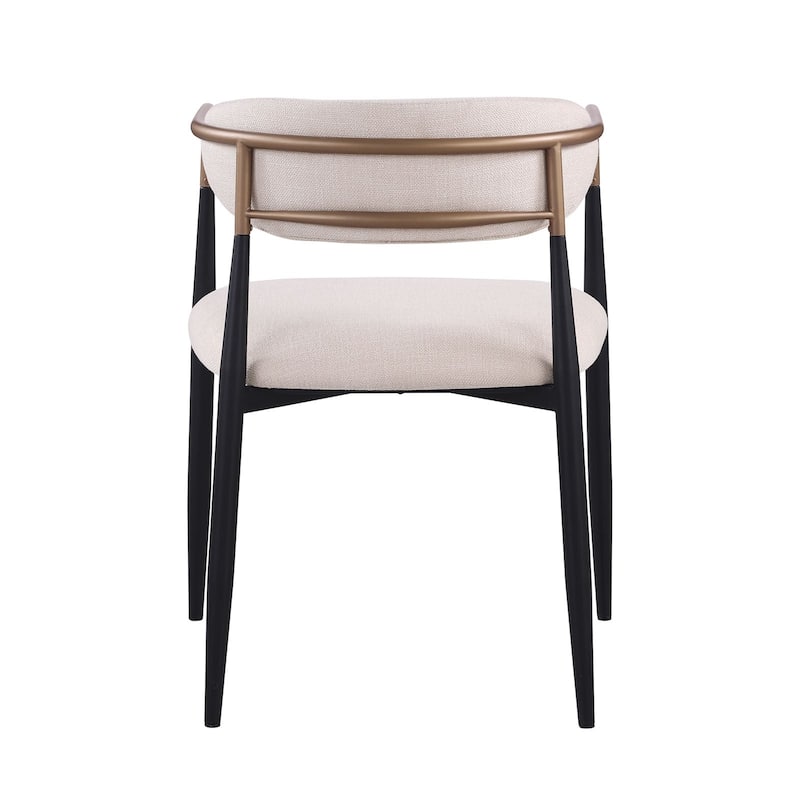 Contemporary 5pc Natural Finish Round Dining Set Table and Chairs - 5-Piece Set