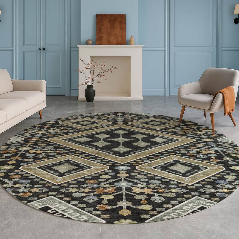 Machine Washable Indoor/ Outdoor Boho Milli Chantille Rug
