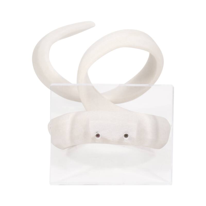 Sagebrook Home's 27" Kassani Oversized Quartz-effect Resin Statuary in White - Acrylic Decorative Object - 11" x 10" x 27"