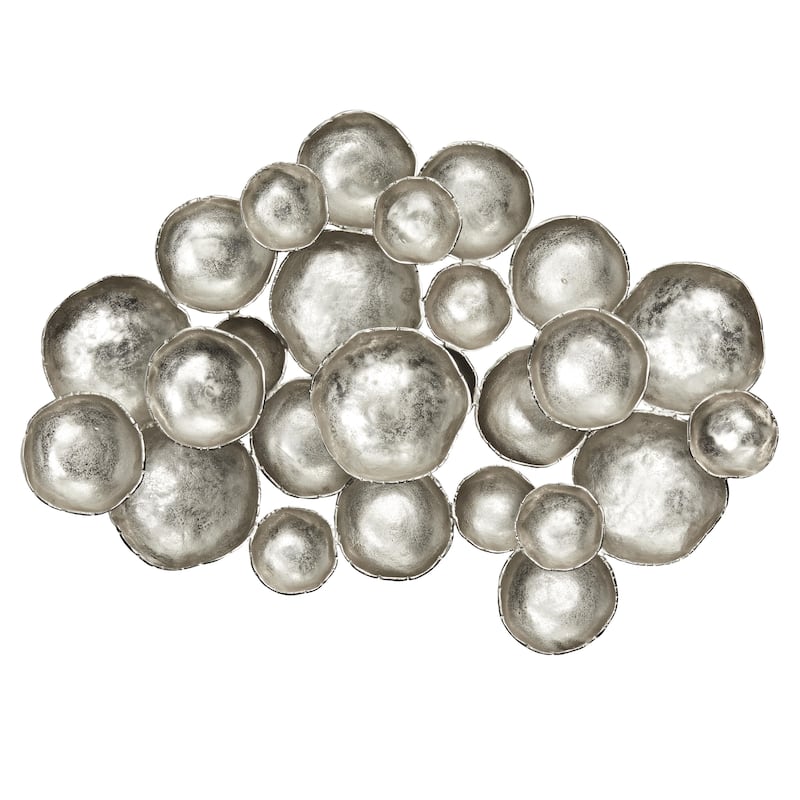 Aluminum Metal Plate Home Wall Decor with Uneven Edges - Silver or Gold - Roche River Decor - Silver - 33"H