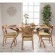 preview thumbnail 5 of 10, Idalia 5-piece Dining Set by Christopher Knight Home Natural Oak + Green Tea