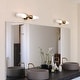 preview thumbnail 7 of 9, Thalia 24.75 in. Bath Bar Vanity Light White Glass Shade