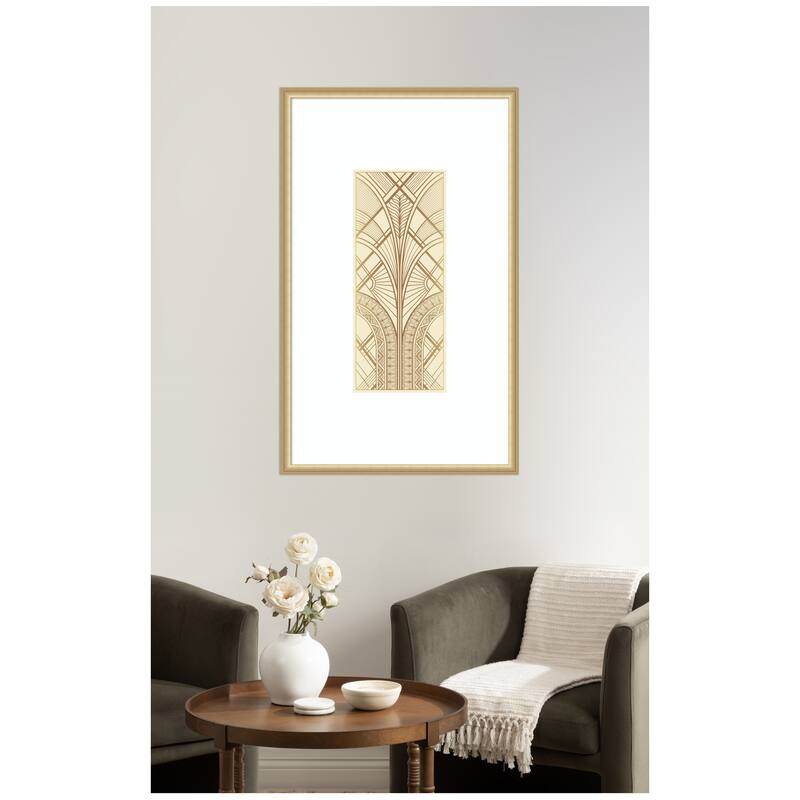 Kate and Laurel Retro Art Deco Glam Abstract by The Creative Bunch Studio Framed Wall Art Print
