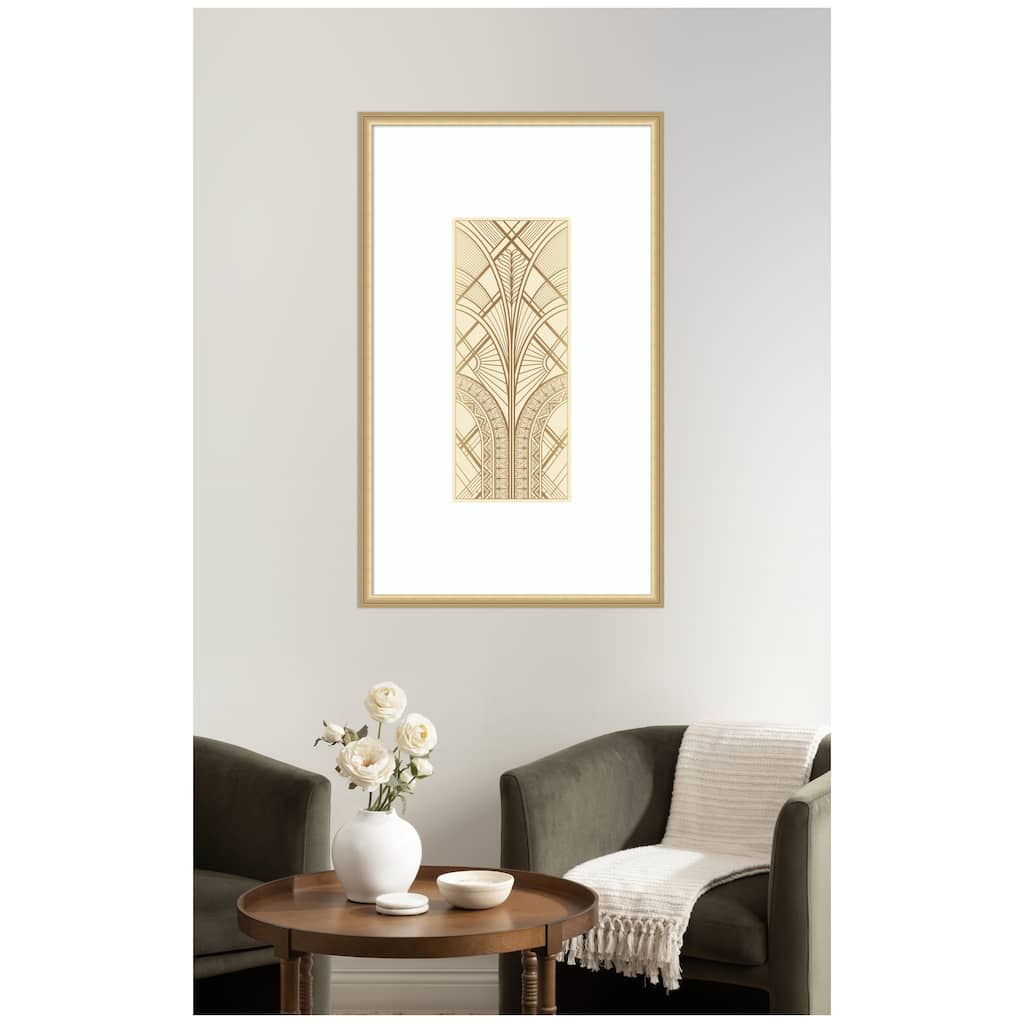 Kate and Laurel Retro Art Deco Glam Abstract by The Creative Bunch Studio Framed Wall Art Print