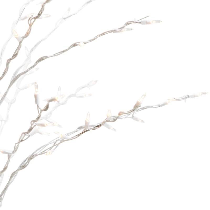 4' Pre-Lit Cascade Twig Tree Outdoor Christmas Decoration Clear Lights