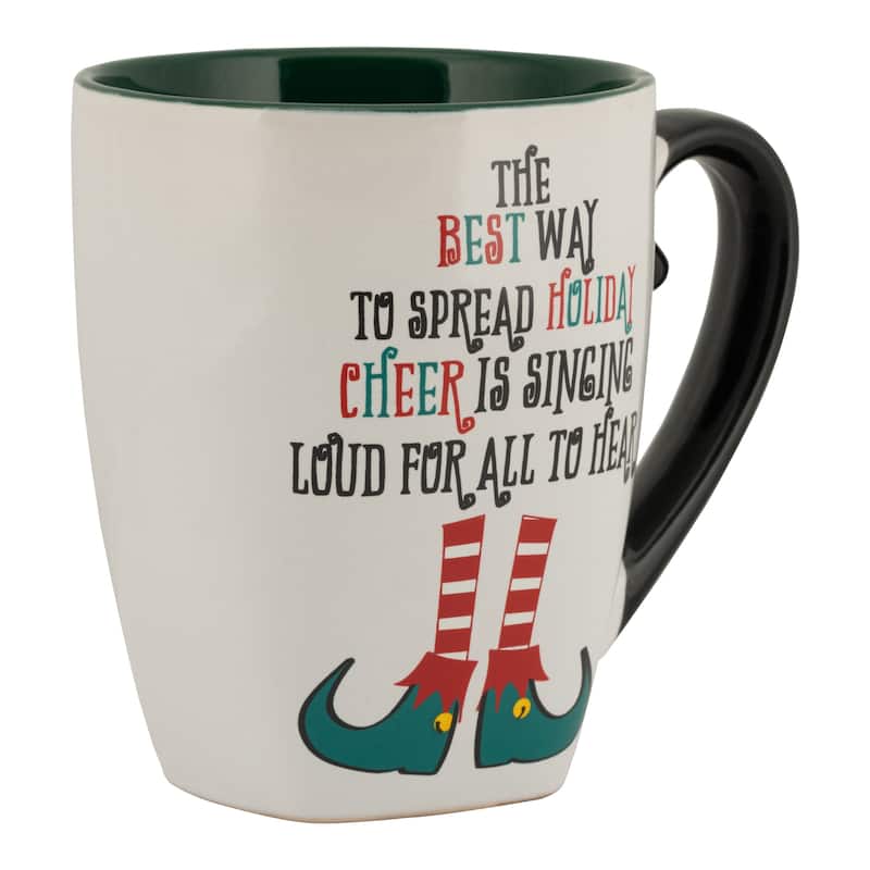 10 Strawberry Street Elf in Training Holiday Mug, Set of 4
