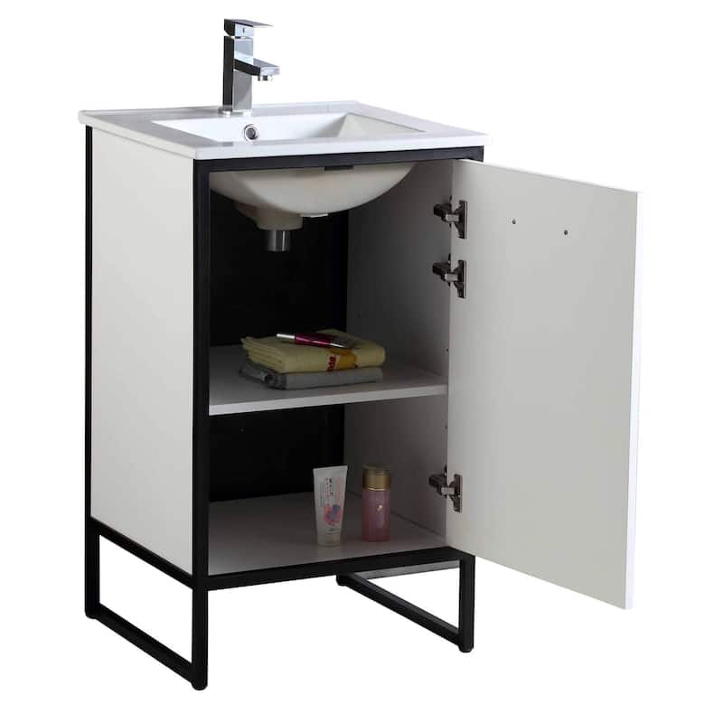 Vdara 24" Silver Gray Bathroom Vanity Cabinet Set