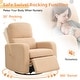 preview thumbnail 37 of 40, Swivel Manual Recliner Chair Teddy Fabric Nursery Glider Rocking Recliner Set of 2