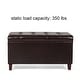 preview thumbnail 8 of 14, Adeco Rectangular Storage Ottoman Faux Leather Bench Lift-top Footrest