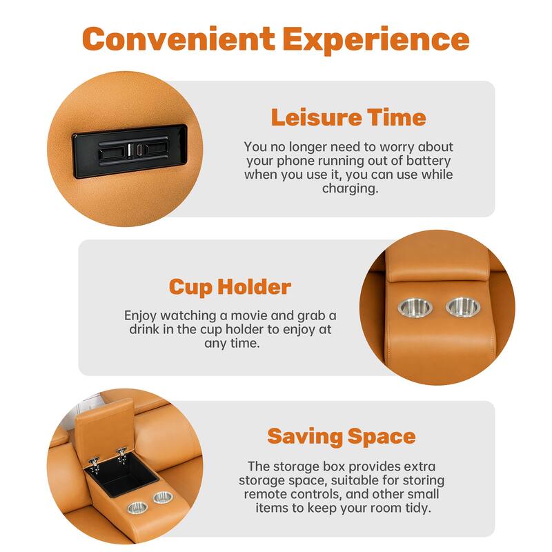 Power Recliner 3-Piece Loveseat Set with Storage Console