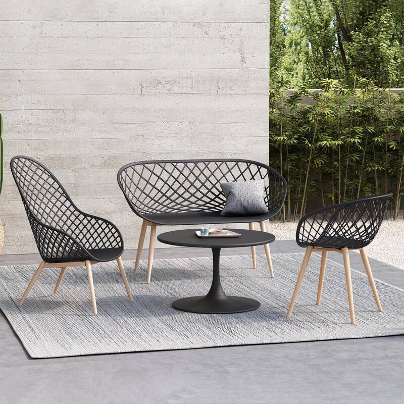 Kurv 31.5" Bistro Coffee Table, Weather Resistant, Indoor/Outdoor