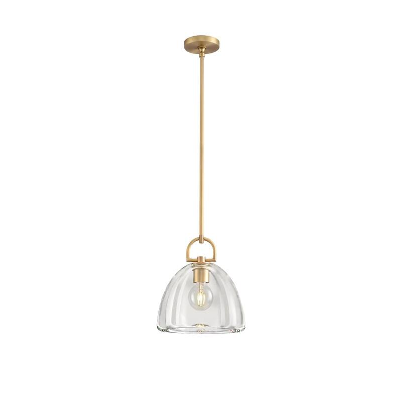 11” Bulbs light gold light fixture copper, Crystal pendant light