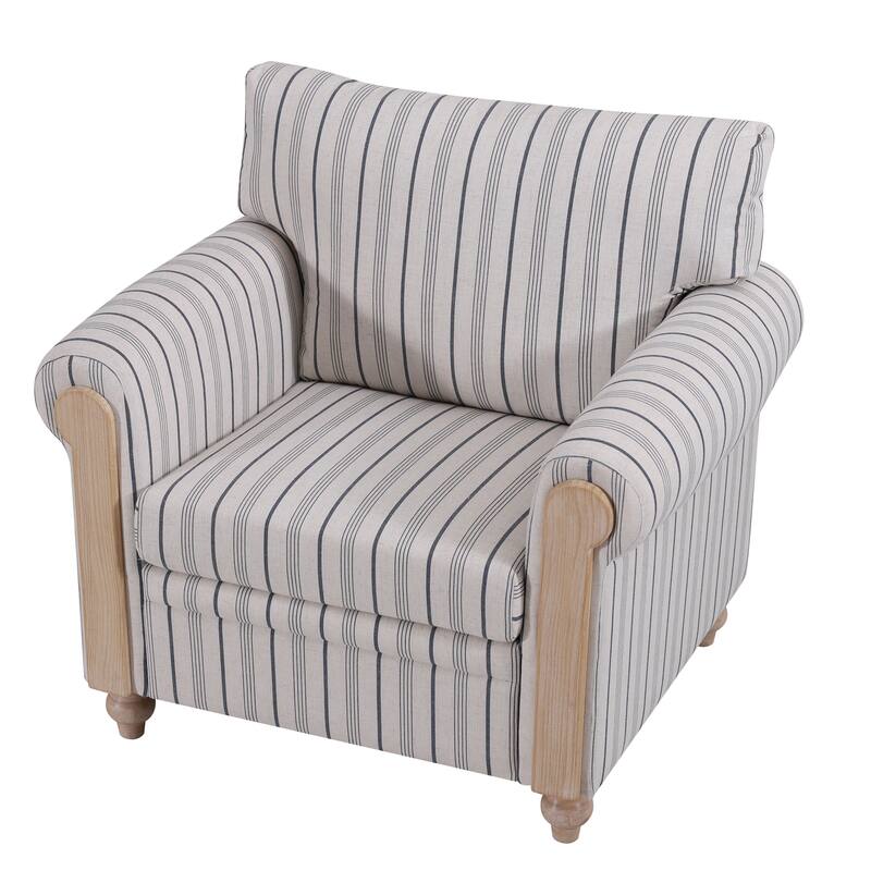 GDFStudio - Upholstered Sofa Chair with Wood Frame