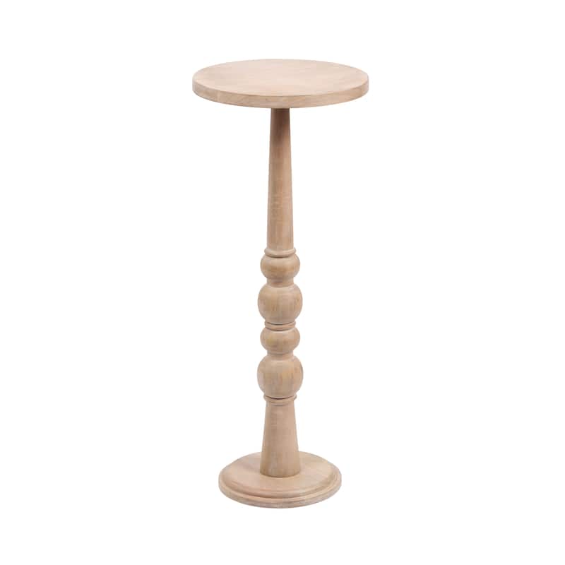 Kate and Laurel Wegner Wooden Drink Table - 12x12x30 - Natural