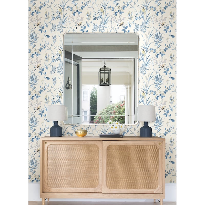 NuWallpaper Blue Songbird Peel & Stick Wallpaper