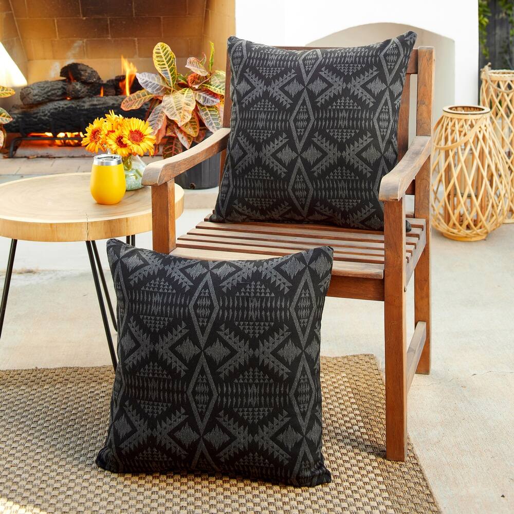 Sorra Home Sunbrella Pendleton Outdoor Knife Edge Pillow Set of 2