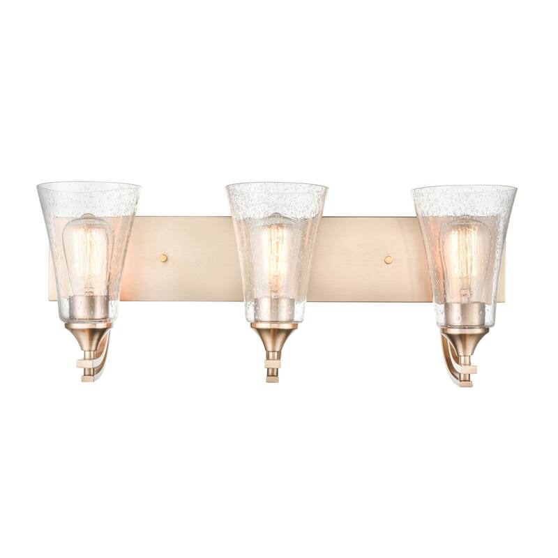Millennium Lighting Natalie 3 Light Bathroom Vanity Fixture with Clear Seeded Glass Shades