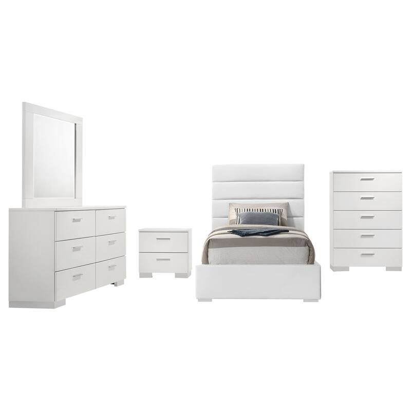 Felicity Bedroom Set White High Gloss